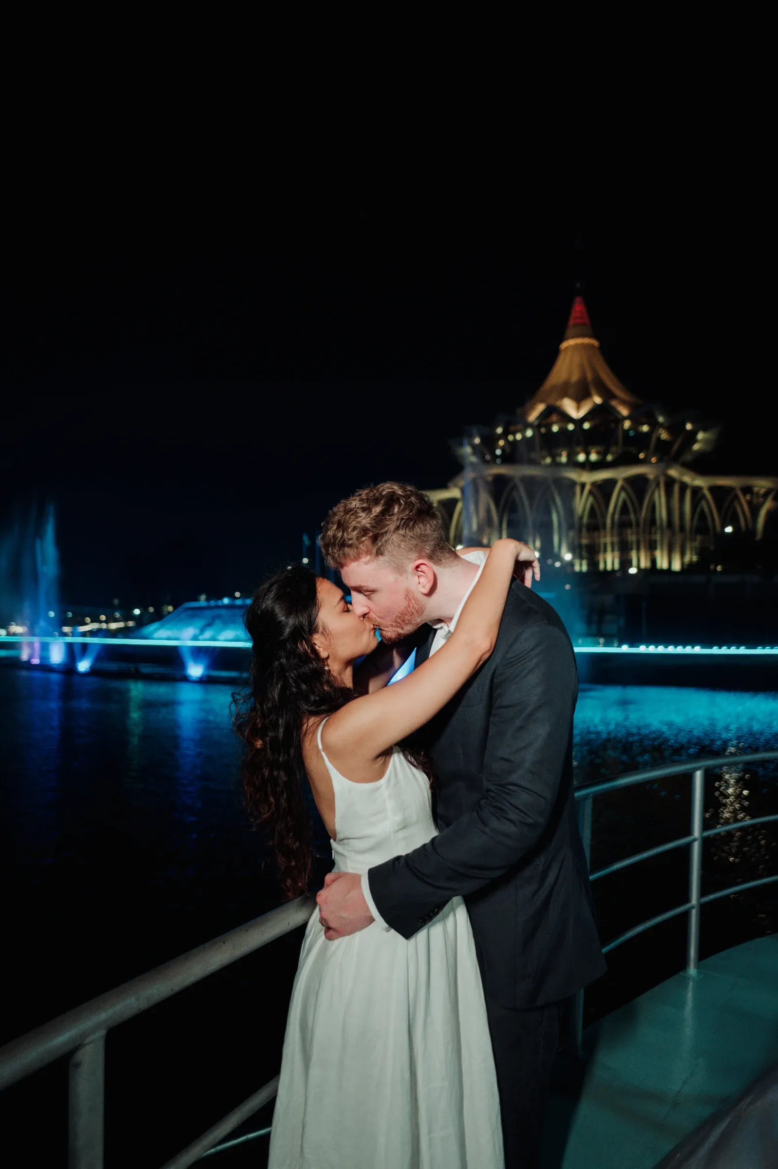 Thomas & Cheryl, evening on the river by Ju Shiu Photography, Kuching, Sarawak